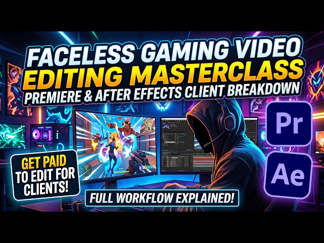 Faceless Gaming Video Editing Masterclass | Premiere Pro & After Effects Client Breakdown