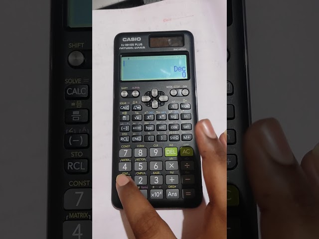 decimal to binary conversion in Casio fx-991ES plus