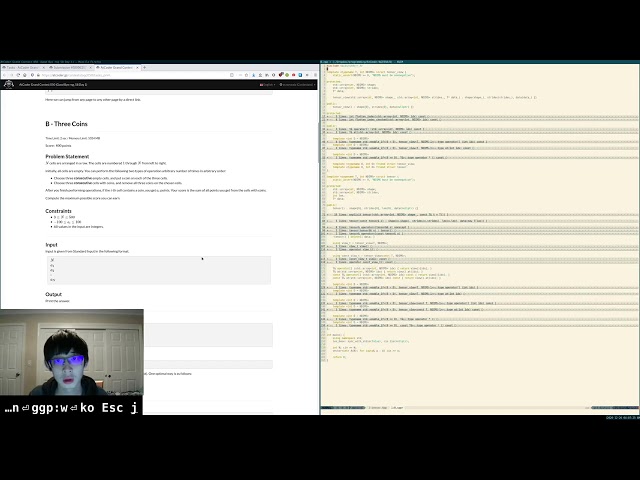 AtCoder Grand Contest 050 Screencast (5th Place)