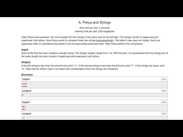 A112 "Petya and Strings" Solution with Python - For Beginners - With Arabic sub
