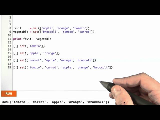 Python Sets Solution - Design of Computer Programs