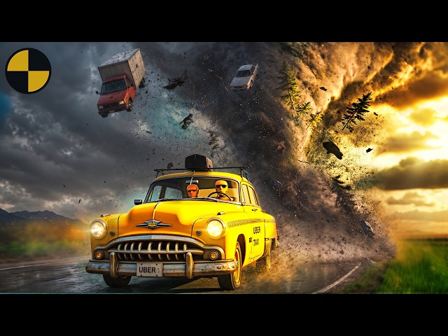 Tornado Escape & Other Disasters | BeamNG Drive Cinematic Simulation