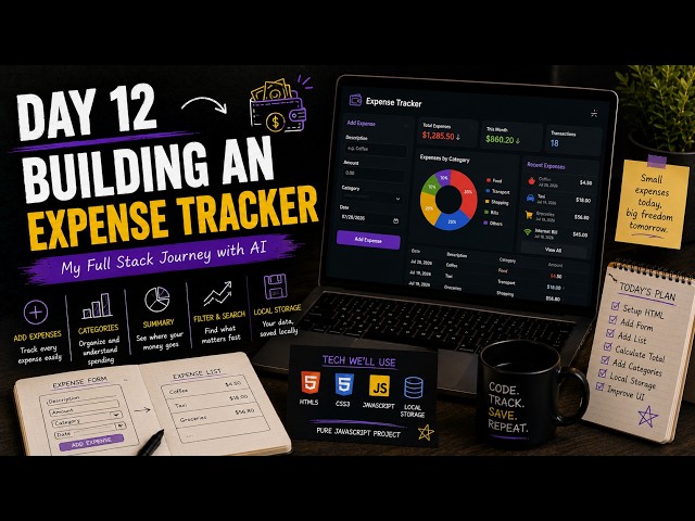 Day 12: Building an Expense Tracker with HTML, CSS and JavaScript (AI Teaches Me Full Stack)