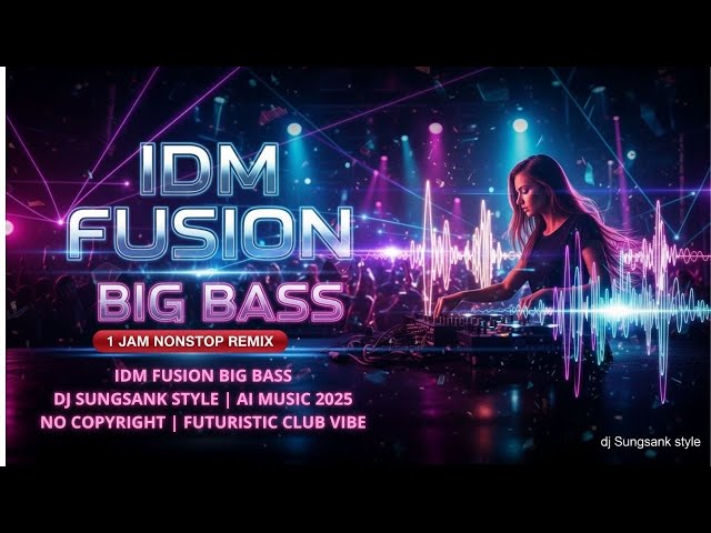 IDM FUSION BIG BASS 🔥 1 JAM NONSTOP REMIX | DJ SUNGSANK STYLE | AI MUSIC 2025 | NO COPYRIGHT