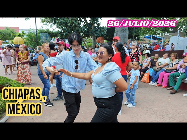 BAILANDO AL SON DE LA MARIMBA. PARQUE DE BERRIOZABAL, 26/Julio/2026 #chiapas #berriozabal #baile
