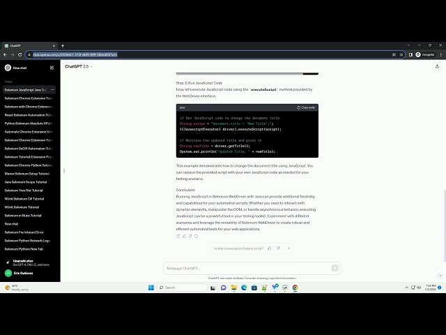 selenium run javascript java