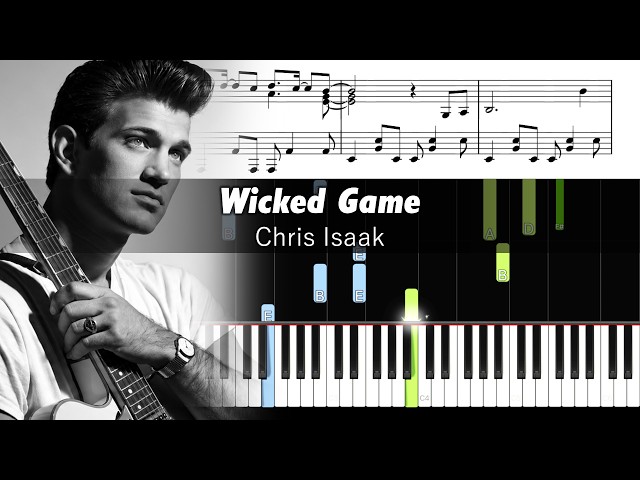 Chris Isaak - Wicked Game - Piano Tutorial with Sheet Music