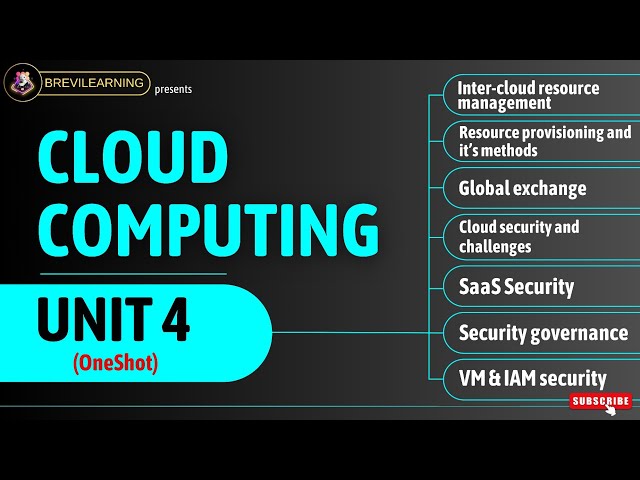 #4 Cloud Computing UNIT-4(OneShot) || B.Tech AKTU based syllabus || @brevilearning