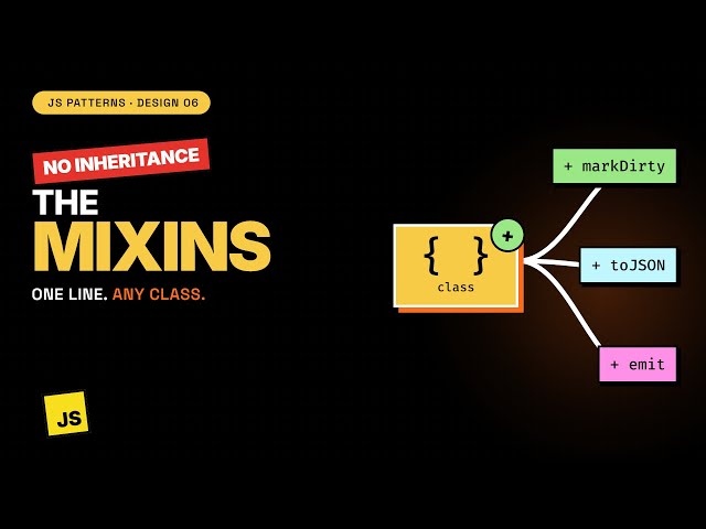 JavaScript Mixin Pattern — give any class superpowers (no inheritance)