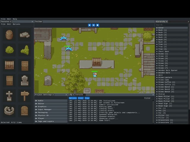 I made a 2D Game Engine in C++