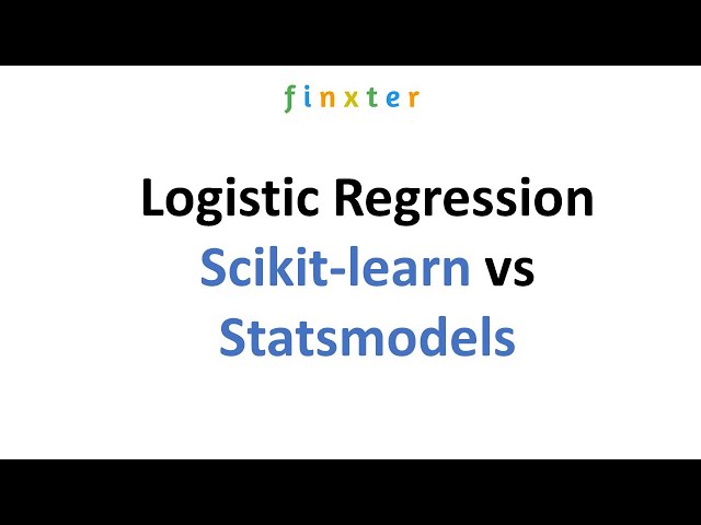 Logistic Regression Scikit-learn vs Statsmodels