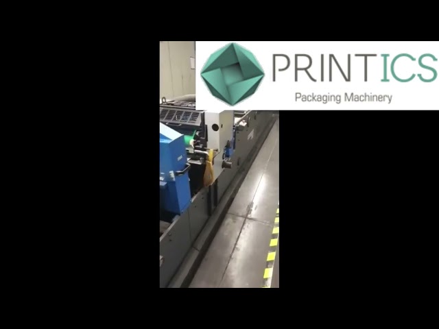 VIDEO 1 PRINTICS U45050324 GALLUS TCS 250 COMPLETE MANUFACTURING LINE FOR LABELS, 6 COLOR; YEAR 2001