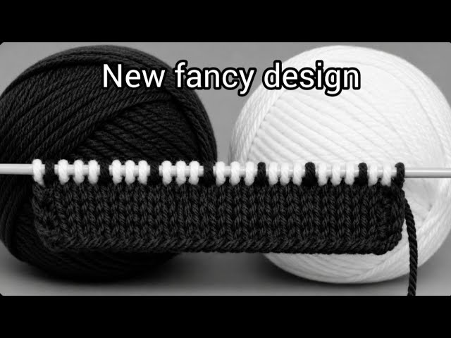 🧶Beautiful Two-Color Knitting Pattern | Beautiful Design in Just 2 Colors #new #knitting #diy