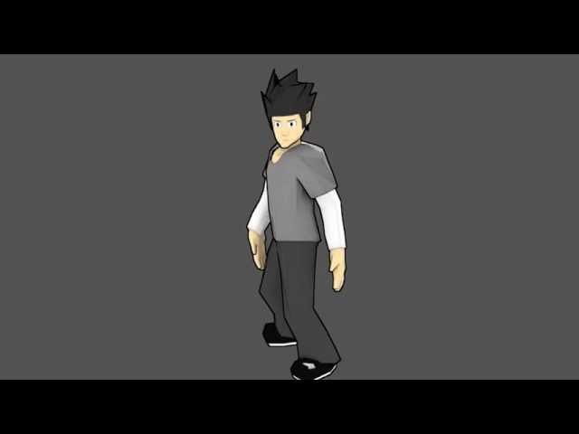 Blender Cartoon rendering character animation test