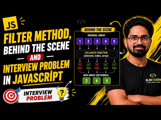 Filter In JavaScript & how it work behind the scene #javascripttutorial