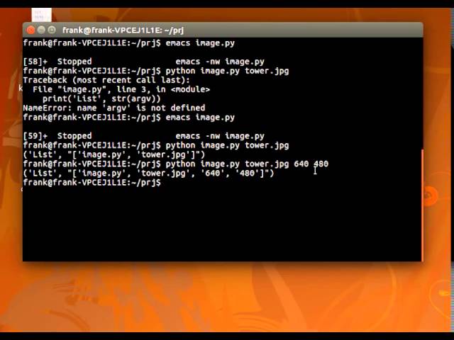Python Programming - command line arguments