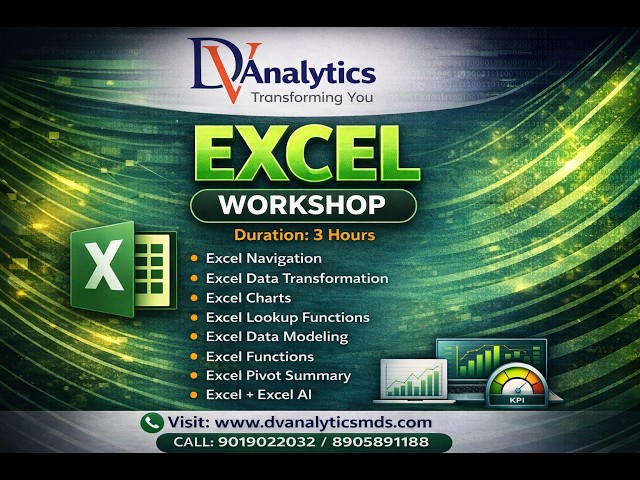 Master Class on Excel Base & Advanced + AI | Free workshop by Dr. Debendra Das