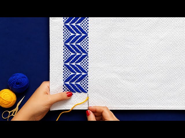 Very Beautiful and Easy Design for Beginners, Hand Fan and Mat Design, New Woolen Mat Design