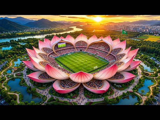 How China Built a $17B Football Park Shaped Like a Giant Lotus (Full Process)