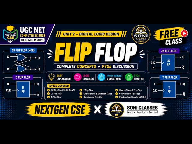 UGC NET Computer Science | Flip-Flop | Digital Logic Design| Digital Electronics