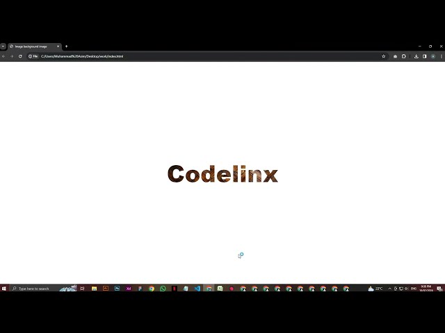 Create Text Background image using HTML & CSS
