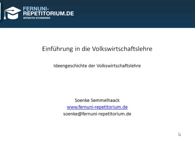 Ideengeschichte VWL