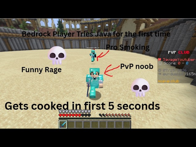 Kid rages while playing Java edition for the first time