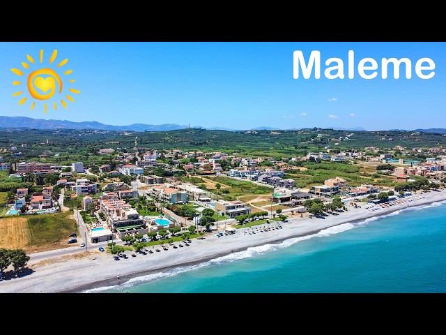 Maleme holiday resort and beach - Chania coast on Crete