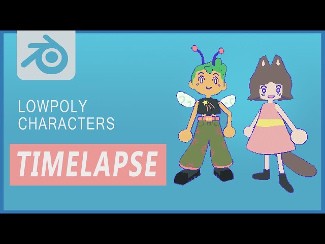 Cute Low Poly Characters | (Timelapse + Commentary)
