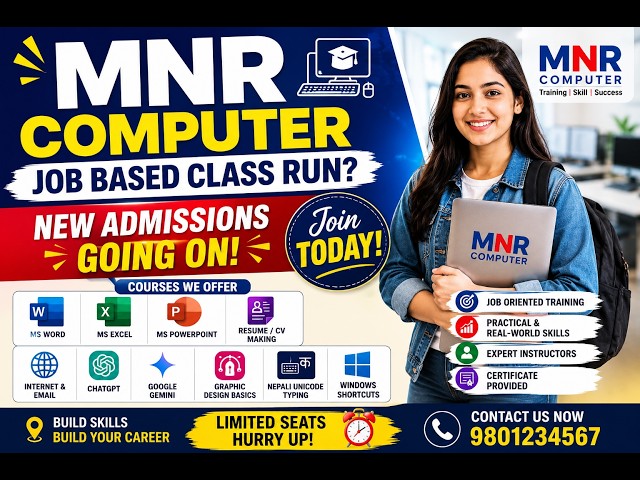 Join MNR Computer Job Based Classes Today | Professional Computer Training in Nepal