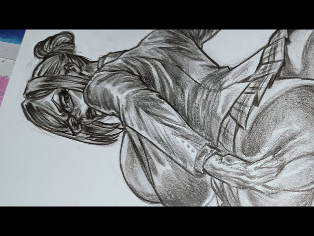 Meiko shiraki from prison school anime pencil drawing
