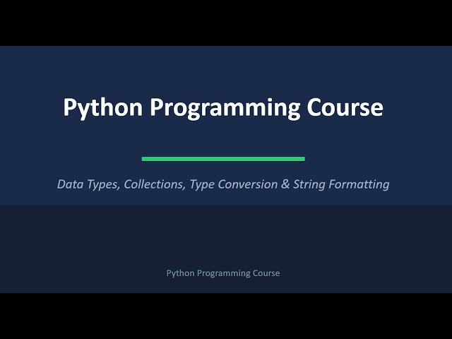 Python Tutorial for Beginners | Lecture 4 | Type Conversion & String Formatting in Python
