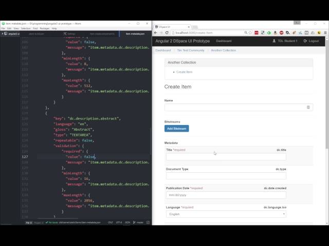 DSpace New UI Initiative - Angular 2 Prototype, May 16 update