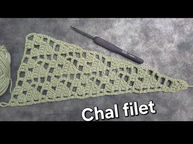 Tutorial muestra de Chal filet #crochet #normaysustejidos 