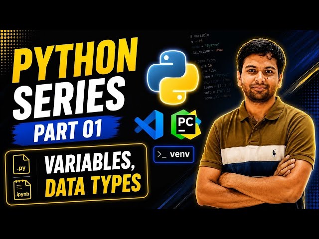 Python for AI Series Part 01 | VS Code, Virtual Environment, Variables & Data Types