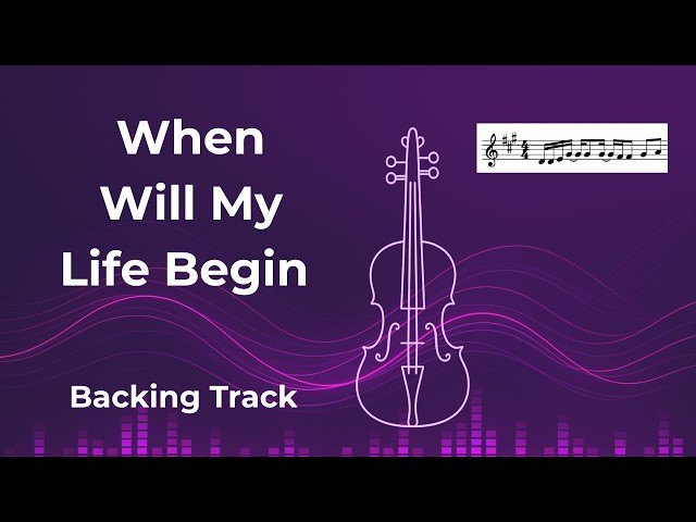 WHEN WILL MY LIFE BEGIN 🎨 — Tangled | Violin Backing Track | Scrolling Violin Sheet Music