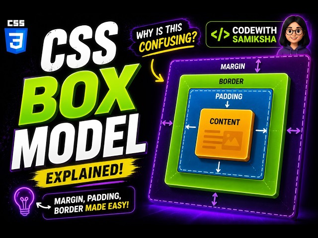 CSS Box Model Explained for Beginners | Margin, Padding & Border | CodeWithSamiksha