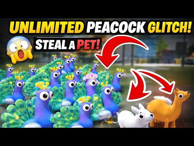 Unlimited Peacock Glitch 😱 | Steal a Pet Free Fire Craftland Map 🔥 steal a pet new glitch 