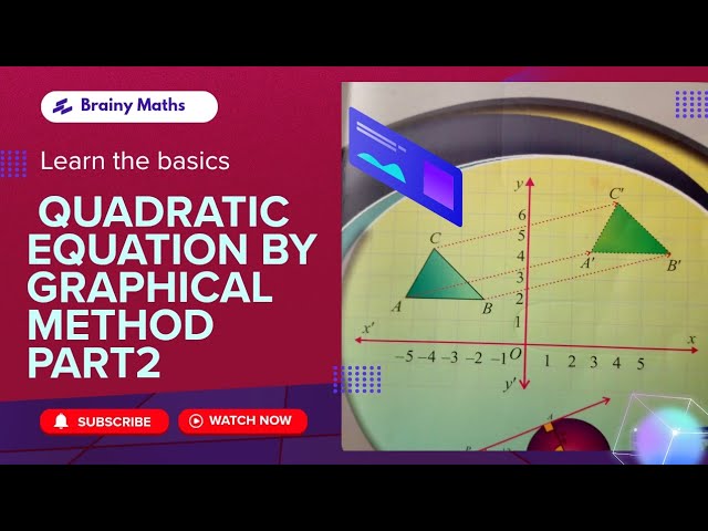 Quadratic Equation by Graphical method/ representation of quadratic equation graphically 