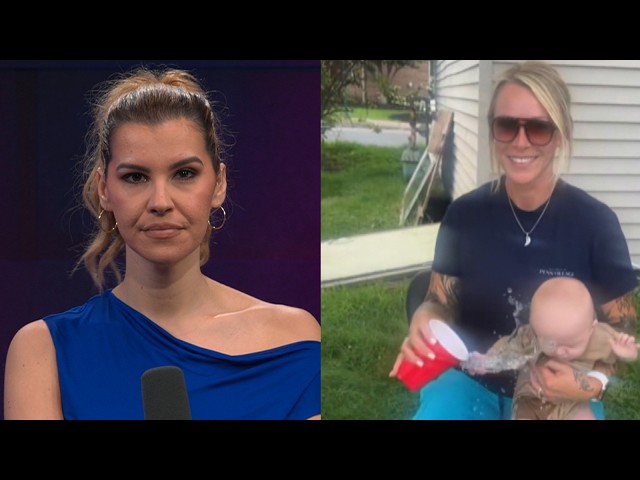 Woman disgustingly pours water over baby in deranged show of support for Lindsay Clancy