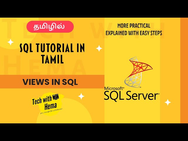 Views in SQL | SQL in tamil | Tech with Hema Tamil