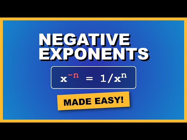 Simplifying Negative Exponents: The Easy Way (Algebra Basics)