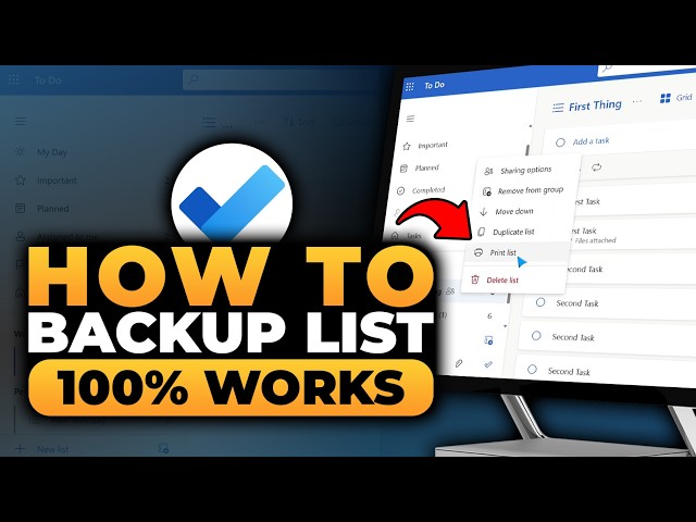 How To Backup Microsoft To Do List (𝟮𝟬𝟮𝟲) | 100% WORKS | NO Yapping, To The Point! | FAST & EASY