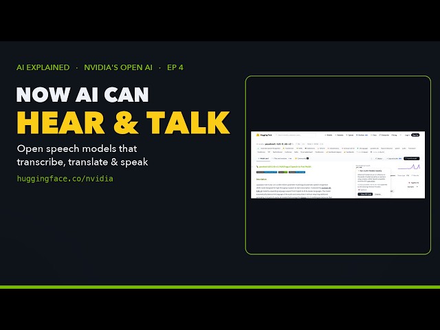 Now AI Can Hear and Talk - NVIDIA's Open Speech Models, Explained