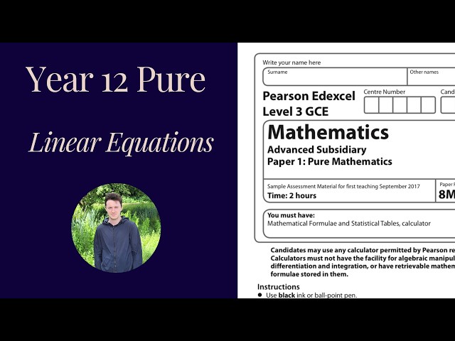 Can you solve this LINEAR EQUATIONS question? (Edexcel A-level Maths)