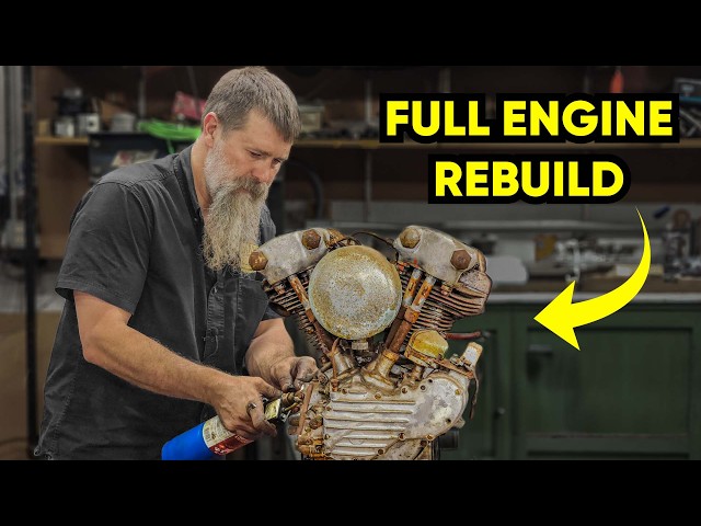 Neglected 1946 Harley-Davidson Knucklehead Engine Rebuild