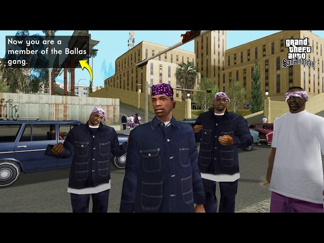 ¿Qué pasa si te unes a la banda Ballas en GTA San Andreas?