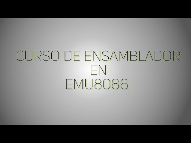 Assembly Language - 1. Basic Structure in Emu8086