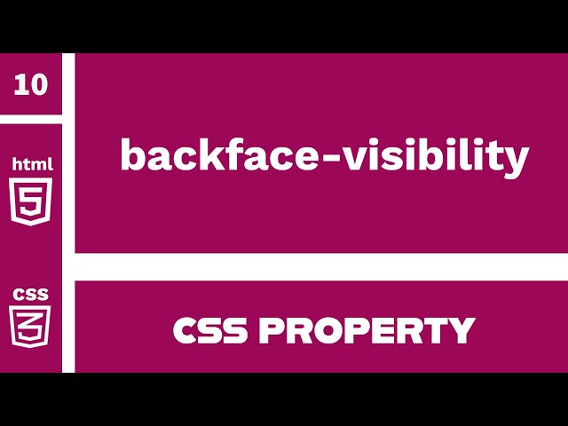 CSS Property : backface-visibility explained !