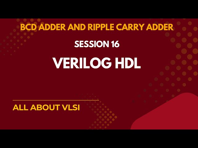 BCD Adder and Ripple Carry Adder using Behavioral Modeling | Verilog Explained Step-by-Step
